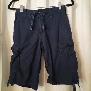 Boys Urban Pipeline Navy Blue Cargo Shorts Size 14